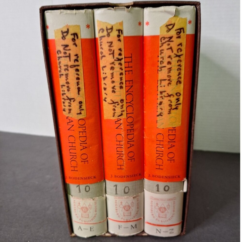 Vintage 1965 Encyclopedia of the Lutheran Church Book Set 3 Vol BOXED Bodensieck